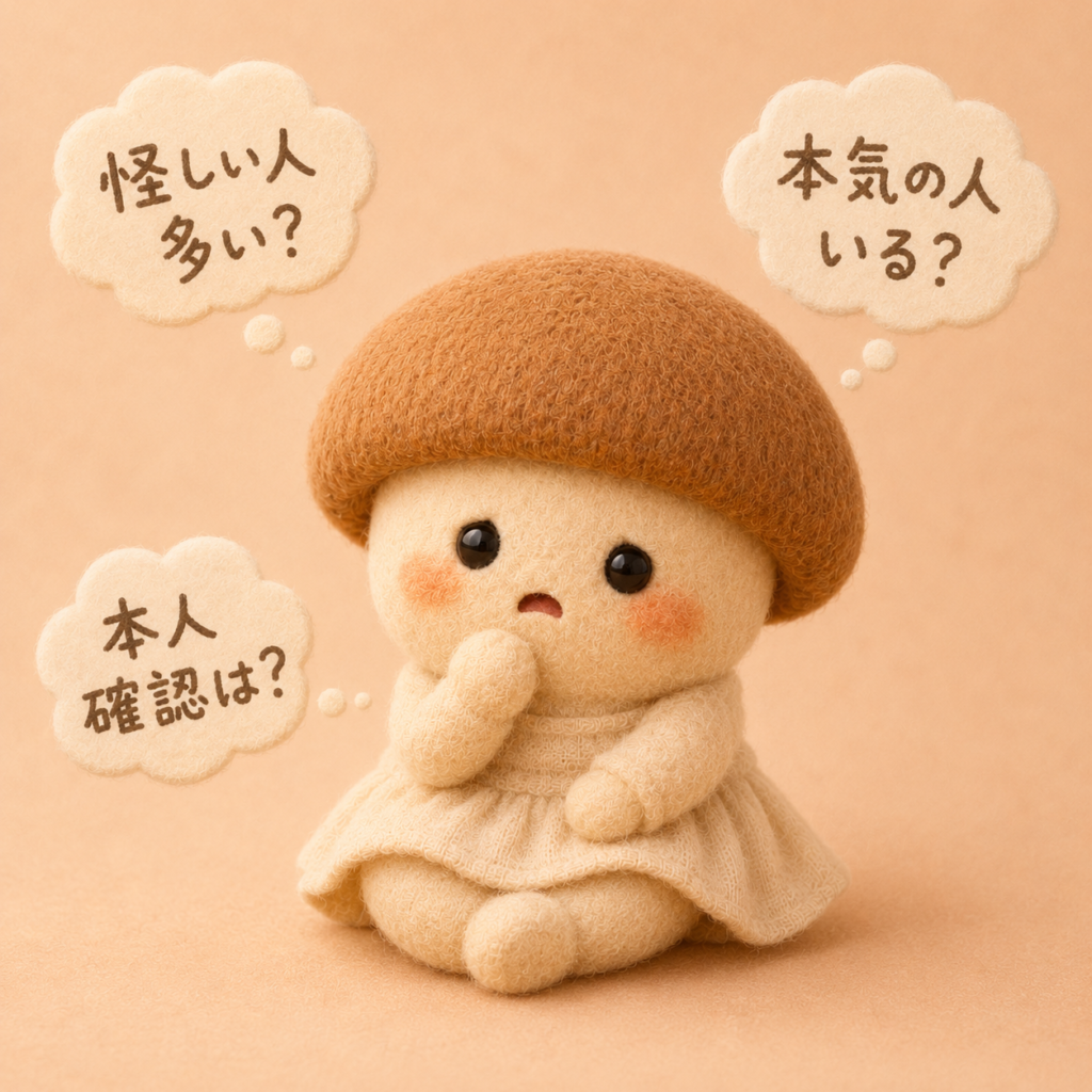 悩んでいるエリンギちゃん