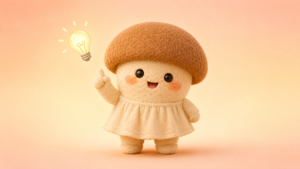 閃くエリンギちゃん