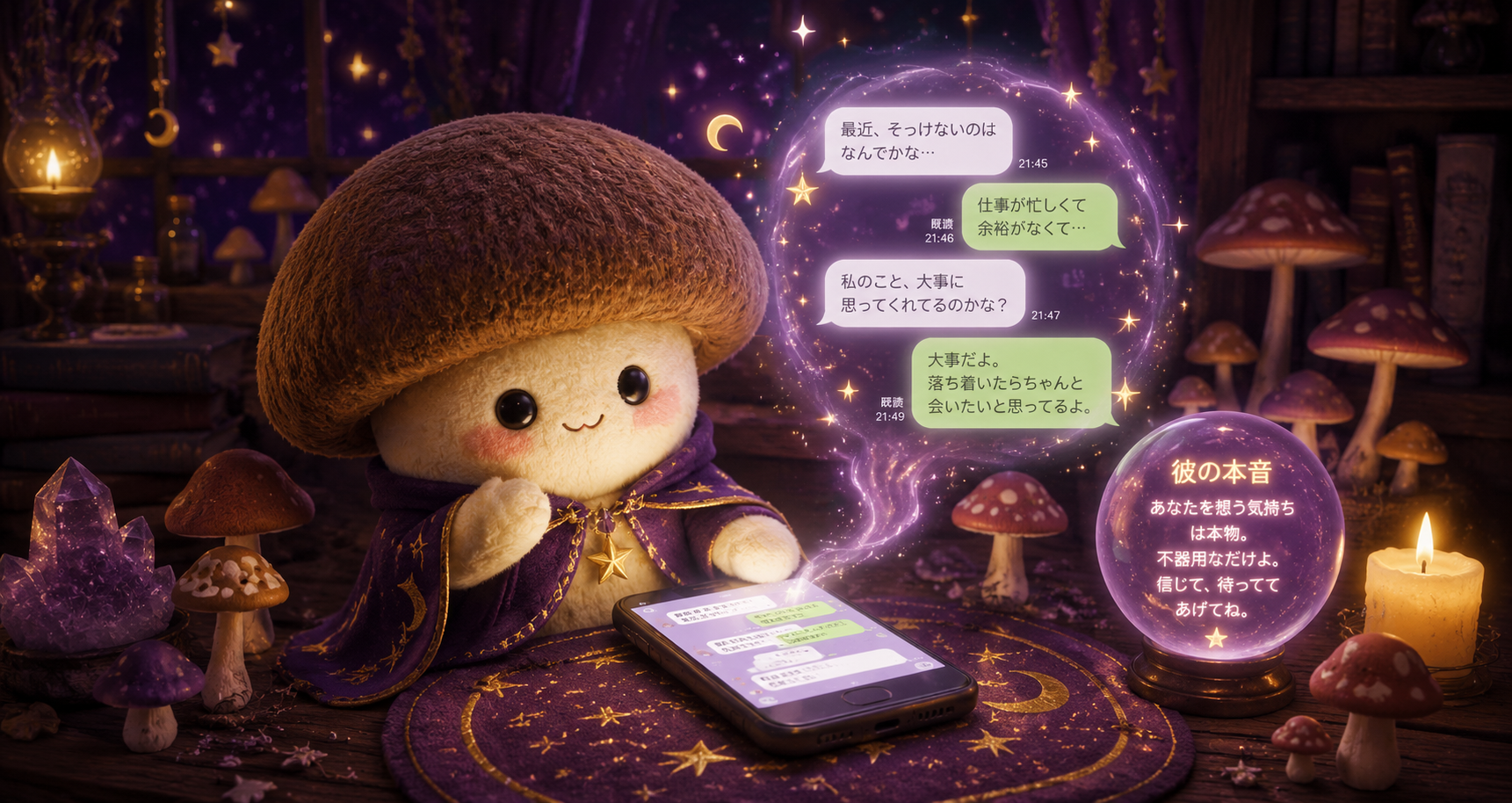 霊視するエリンギちゃん