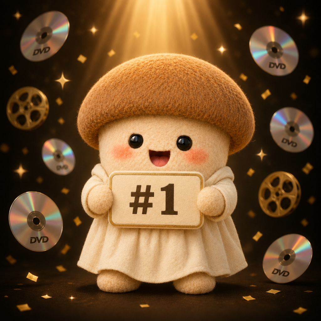 1のフリップを持つエリンギちゃん